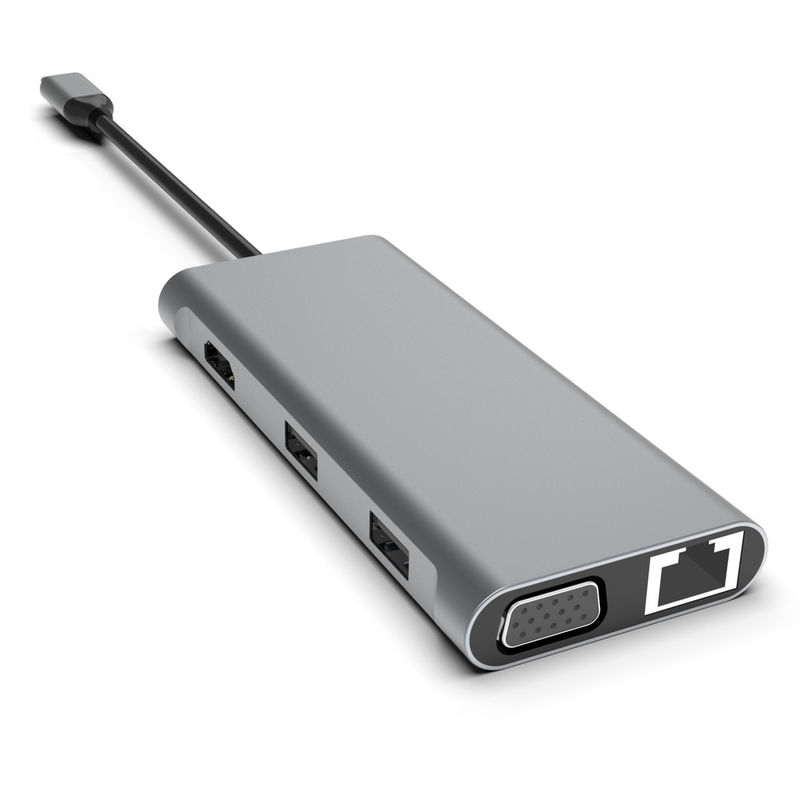 맥북 노트북용 11인1 USB-C 허브 듀얼 HDMI USB 3.0 이더넷 3.5mm 오디오