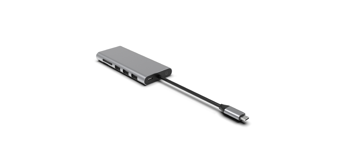 맥북 USB A 어댑터 맥북 에어 5 인 1 멀티 포트 4K USB 타입 C 슬림 3.0