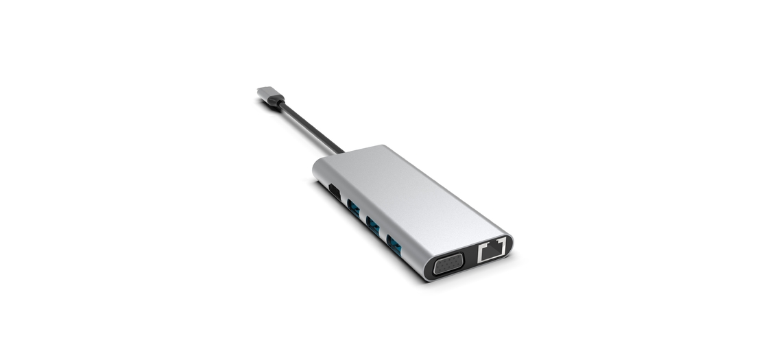 맥북 USB A 어댑터 맥북 에어 5 인 1 멀티 포트 4K USB 타입 C 슬림 3.0
