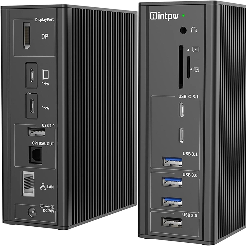 썬더볼트 3 어댑터 허브 맥 USB C 도킹 스테이션 10Gbps 스테레오 컴보 잭 포트