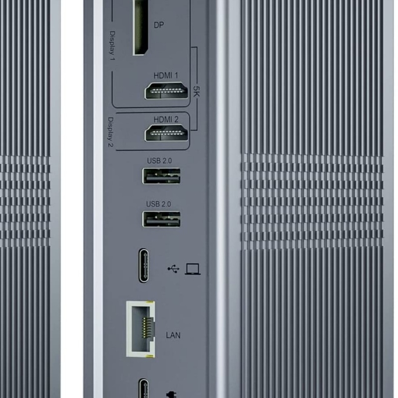 18인1 썬더볼트 USB C 도킹 스테이션 멀티 USB 허브 디스플레이 링크 4K HDMI