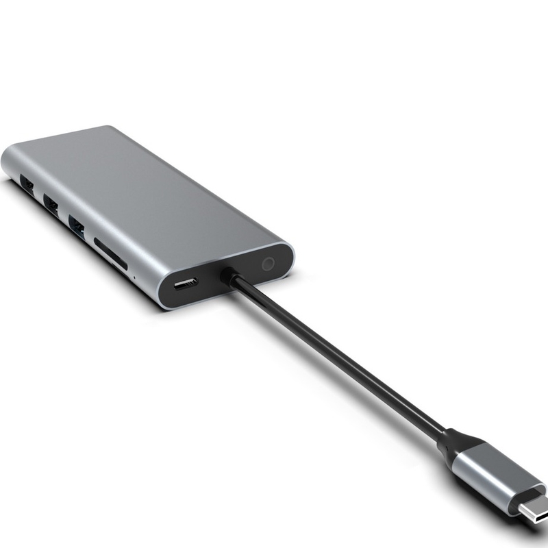C형 USB 허브 이더넷 도킹 스테이션 확장 맥북 연결 회색