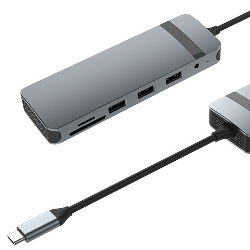 10in1 USB C 도크 USB 허브 4K HDMI USB C에서 USB 멀티포트 어댑터 노트북 및 노트북