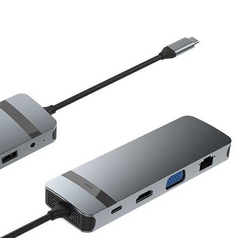 10in1 USB C 도크 USB 허브 4K HDMI USB C에서 USB 멀티포트 어댑터 노트북 및 노트북