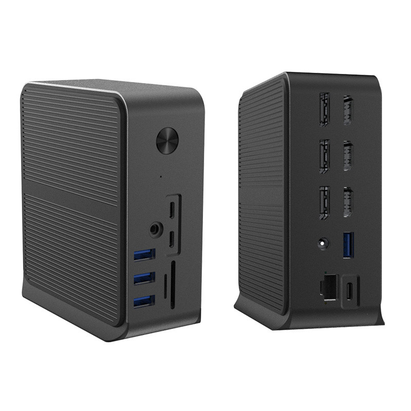 여러 USB C 포트가 있는 12in1 USB C HUB 도킹 스테이션 USB 타입 C 4K RJ45 VGA USB 힙 어댑터