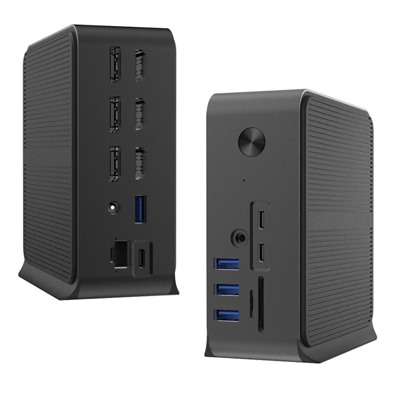 여러 USB C 포트가 있는 12in1 USB C HUB 도킹 스테이션 USB 타입 C 4K RJ45 VGA USB 힙 어댑터