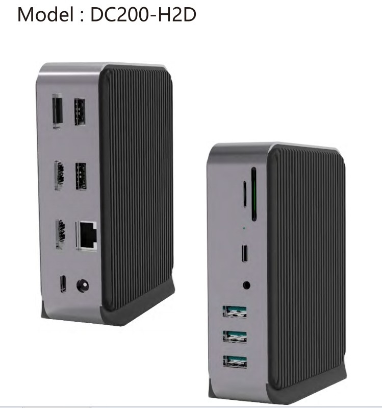 기가비트 이더넷 USB C형 도킹 스테이션 충전 허브 HDMI 4K 해상도