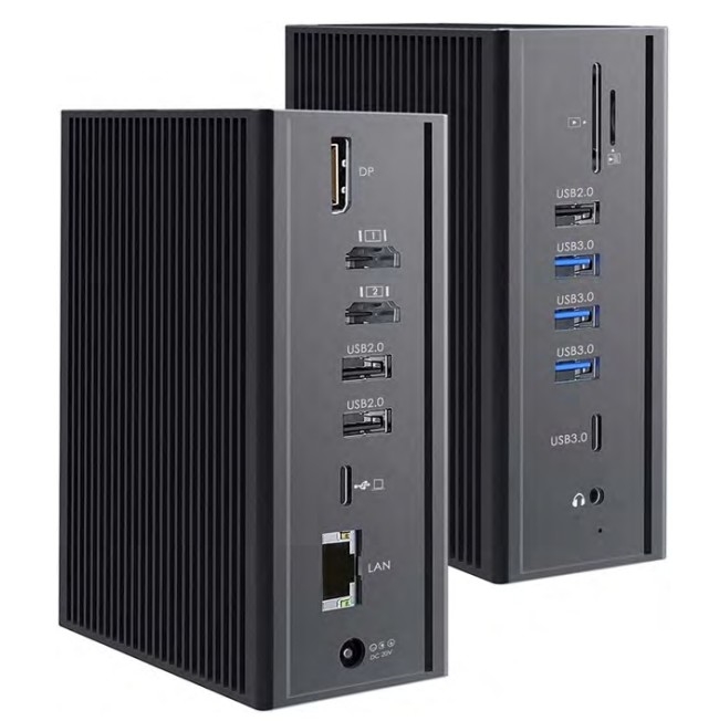 썬더볼트 3 16인1 타입-C 듀얼 HDMI USB C 도킹 스테이션 4K 비디오