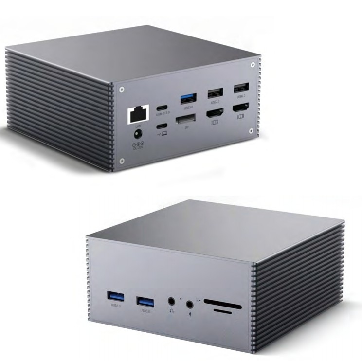 16인1 데스크톱 PC USB C 도킹 스테이션 유니버설 윈도우 MacOS 3.5mm 오디오 잭
