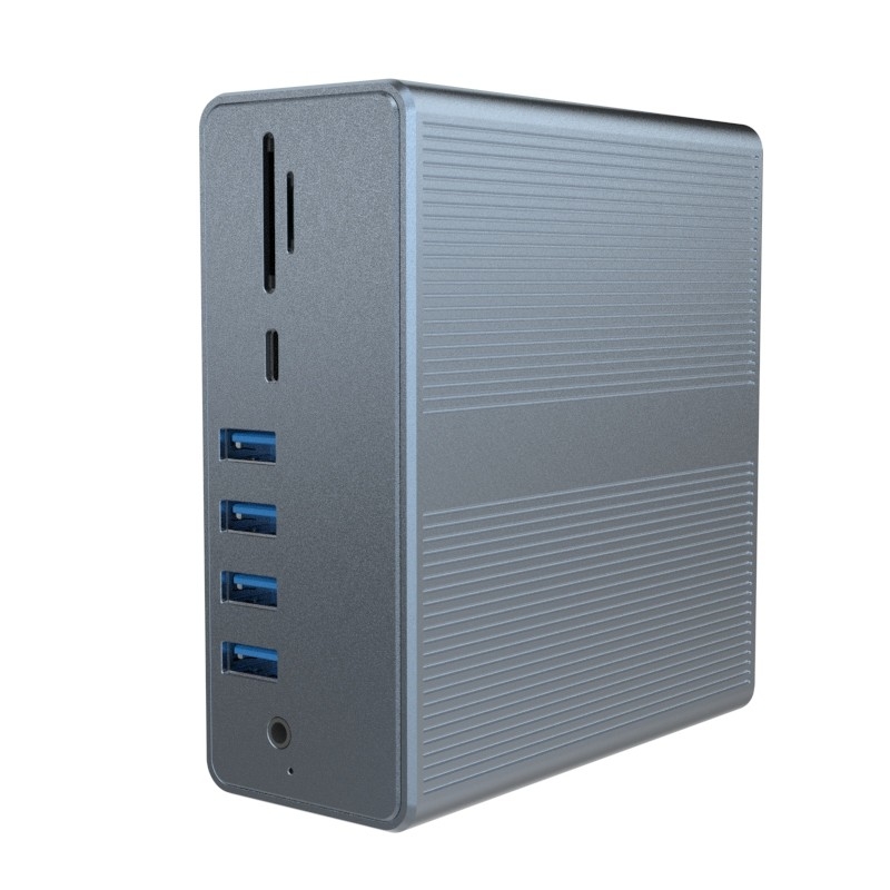 4k 썬더볼트 3 도킹 스테이션 맥북 프로 USB C 노트북 듀얼 모니터 18-인-1 노트북 도크