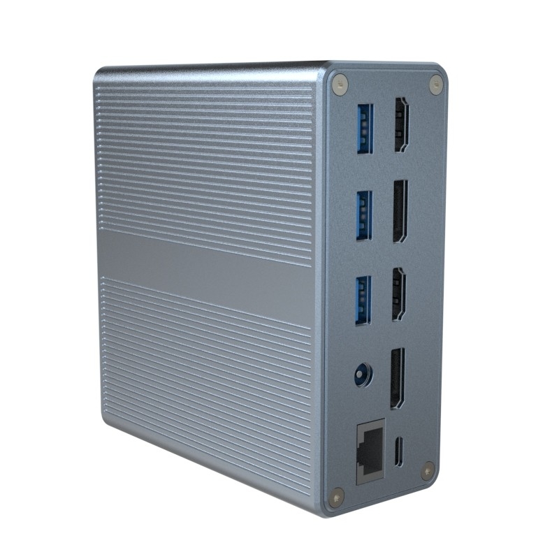 4k 썬더볼트 3 도킹 스테이션 맥북 프로 USB C 노트북 듀얼 모니터 18-인-1 노트북 도크