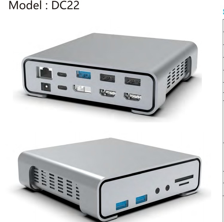 16인1 USB C 허브 C형에서 PD형 HDMI USB3.0 USB2.0 USB-C SD TF RJ45 도킹 스테이션