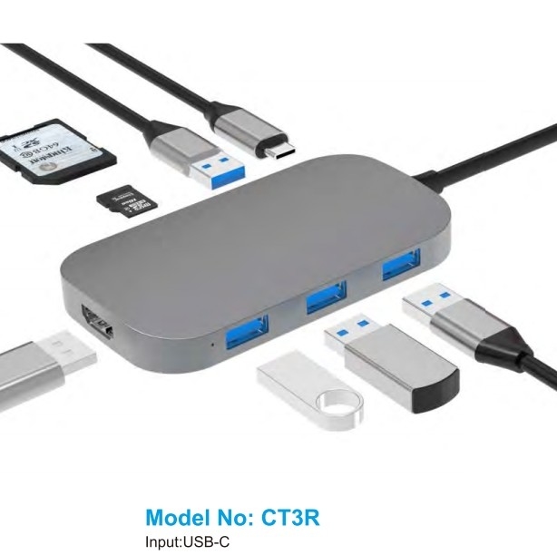 Windows MacOS용 PD 포트 SD 카드 리더가 있는 USB C 허브 최대 10Gbps 데이터 전송 속도