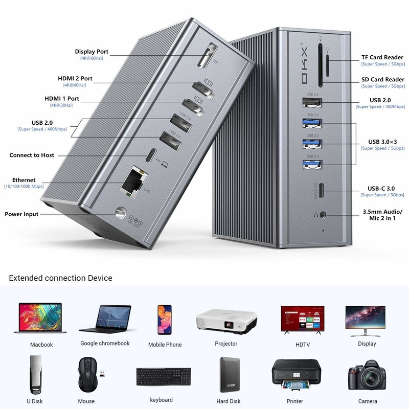 16in1 USB C Thunderbolt 3 맥북 PC 노트북용 도킹 스테이션