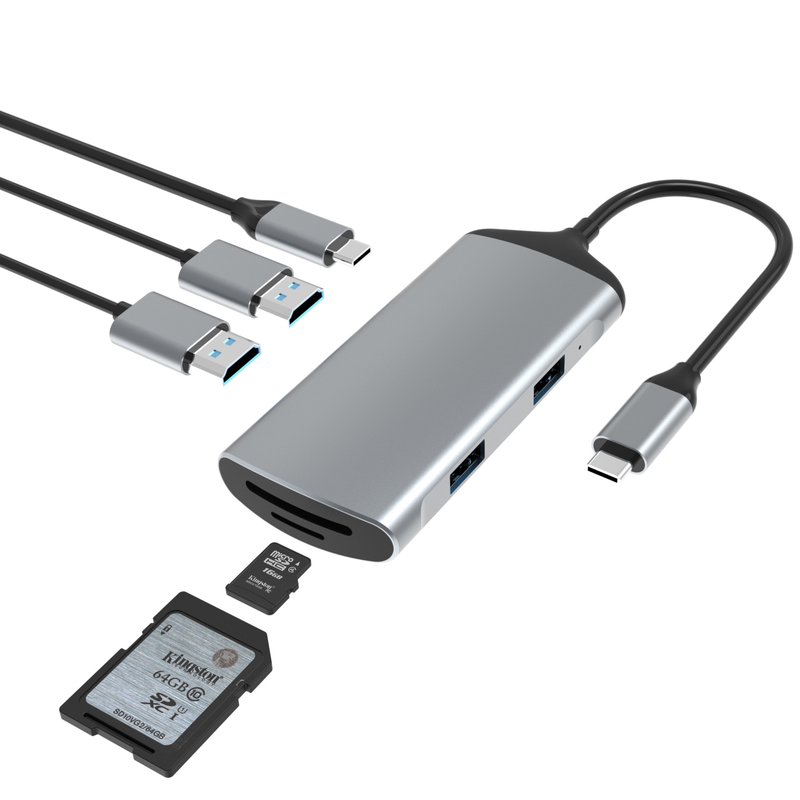 USB 타입 C 허브 HDMI 4k 60hz USB C 도킹 스테이션 10Gbps 전송 속도 지원