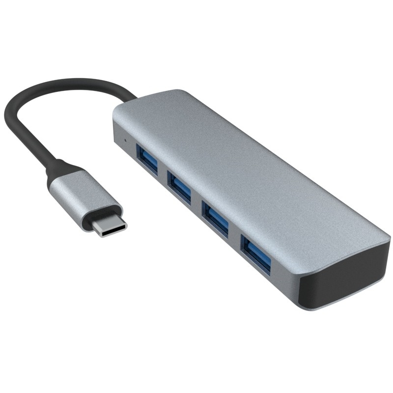 USB C ~ 4 포트 USB 3.0 허브 확장 도크 USB 타입 C ~ 4 USB 3.0 허브 알루미늄 합금 5G 전송