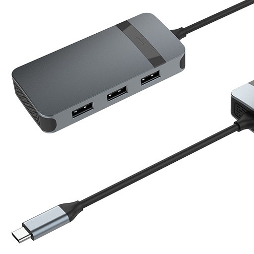 4 IN 1HDMI USB UP USB C 어댑터 노트북 전원 강화 오디오 연결