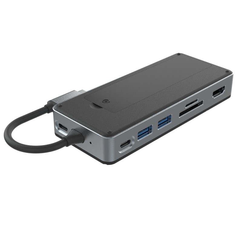 맥북 노트북용 10Gbps USB C 허브와 M.2 SSD 10인1 USB-C 도킹 스테이션