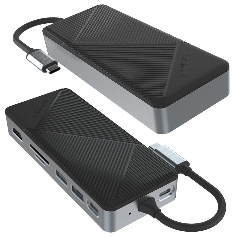 USB C 디스플레이링크 도킹 스테이션 10Gbps USB 3.2 Gen2 M.2 NVMe/SATA SSD 리더