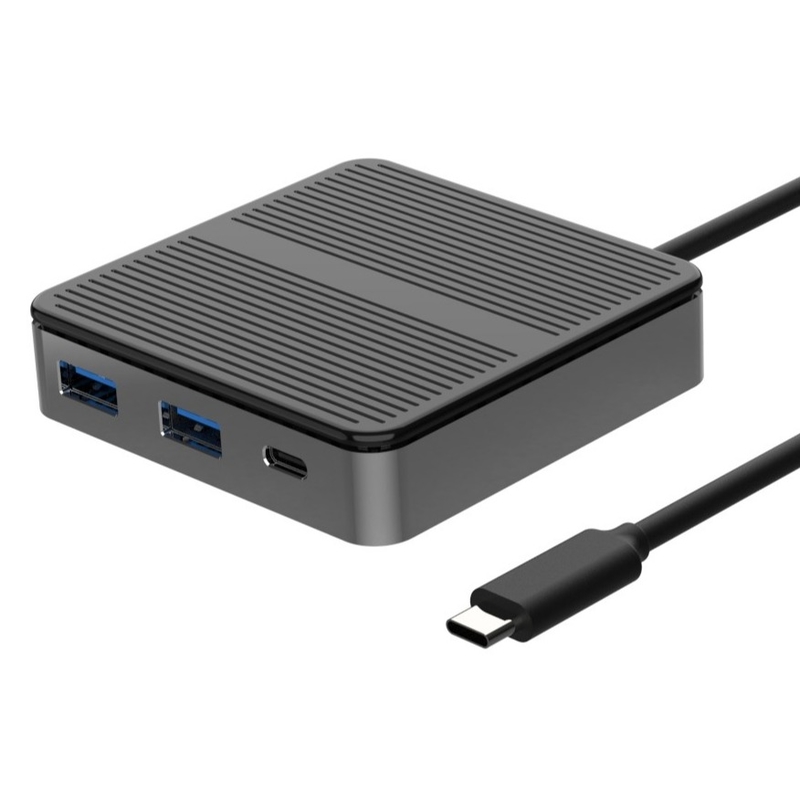 스퀘어 블랙 USB C USB 어댑터 Mac 6 In 1 USB C USB A 허브 어댑터 OTG 어댑터