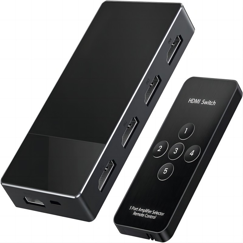 3in1 Out Hdmi 스위치 원격 HDMI 스위치와 함께 알루미늄 HDMI 스플리터 4K 3D HD 모니터를 지원합니다
