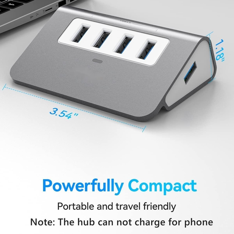 10 포트 USB C 허브 휴대용 USB C 허브 타입 C ~ 4 USB A 포트 PC 태블릿