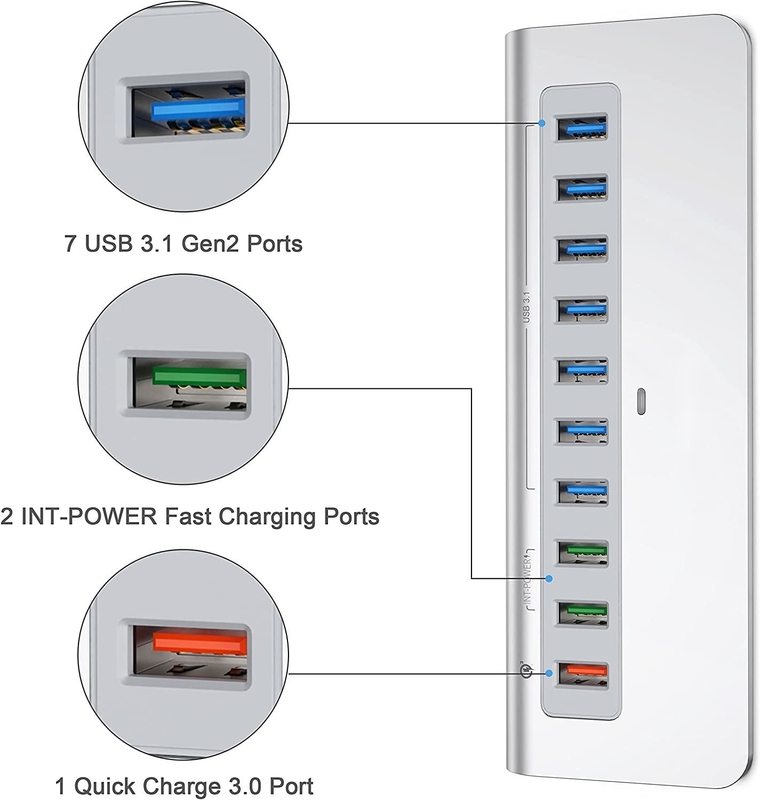 최대 10/5Gbps 데이터 전송 속도 CE 인증 USB-C 커넥터 허브