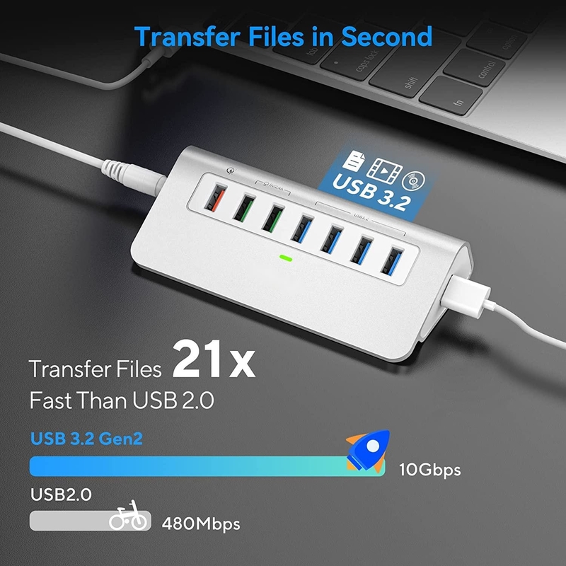 최대 10/5Gbps 데이터 전송 속도 CE 인증 USB-C 커넥터 허브