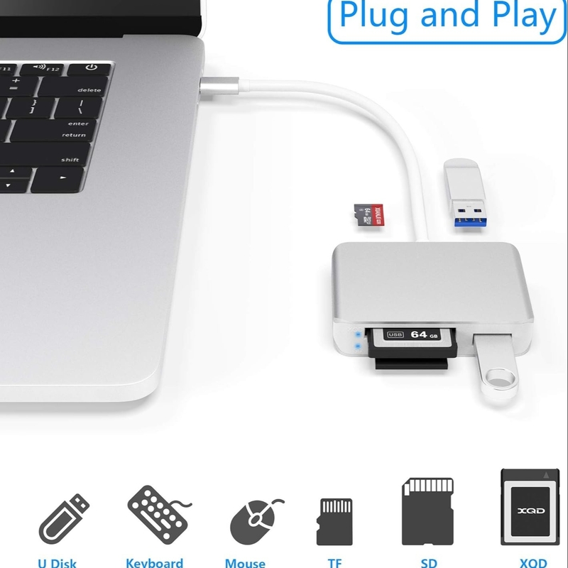 카드 리더 Usb 3.0 초고속으로 SD 마이크로 SD 카드 어댑터 메모리 카드 리더 아이폰 15
