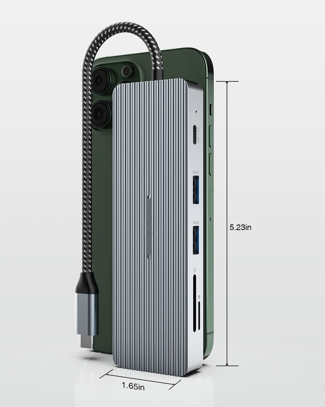 USB-C 허브 도킹 스테이션 Hdmi 랩톱 도킹 스테이션용 듀얼 모니터 어댑터
