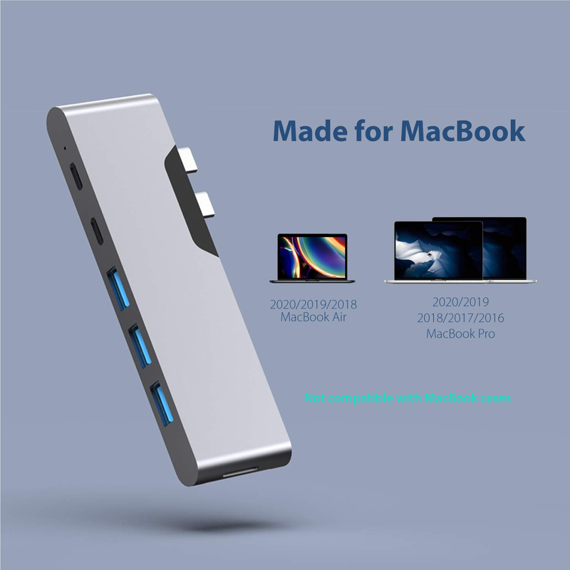 8인1 도크 스테이션 듀얼 USB C 전원 어댑터 허브 카드 리더 프로 패드 변환기 USB 허브 Mac용