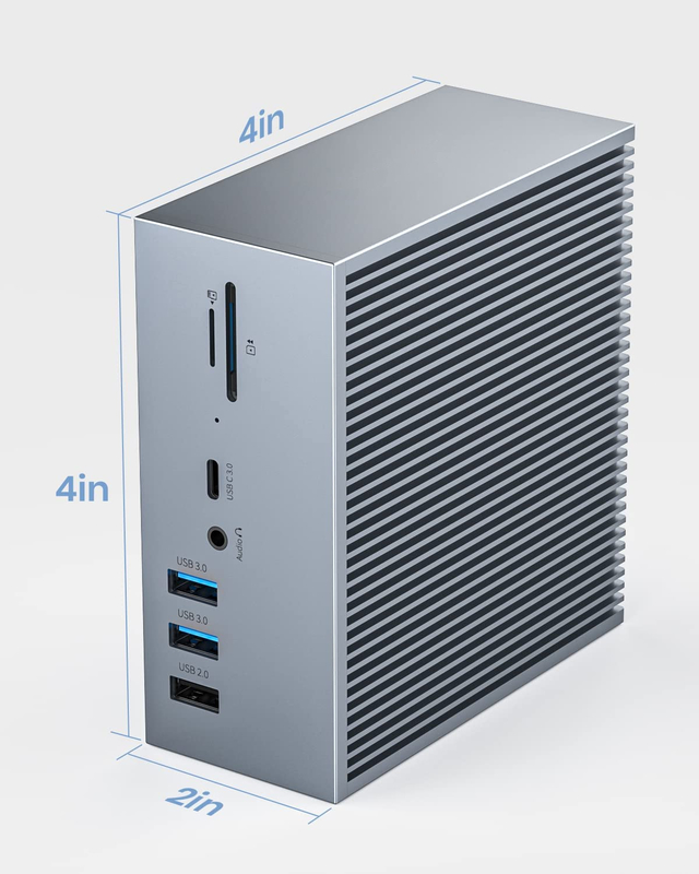 16in2 USB C 듀얼 모니터 썬더볼트 3 도크 HDMI 노트북 허브용 USB 어댑터