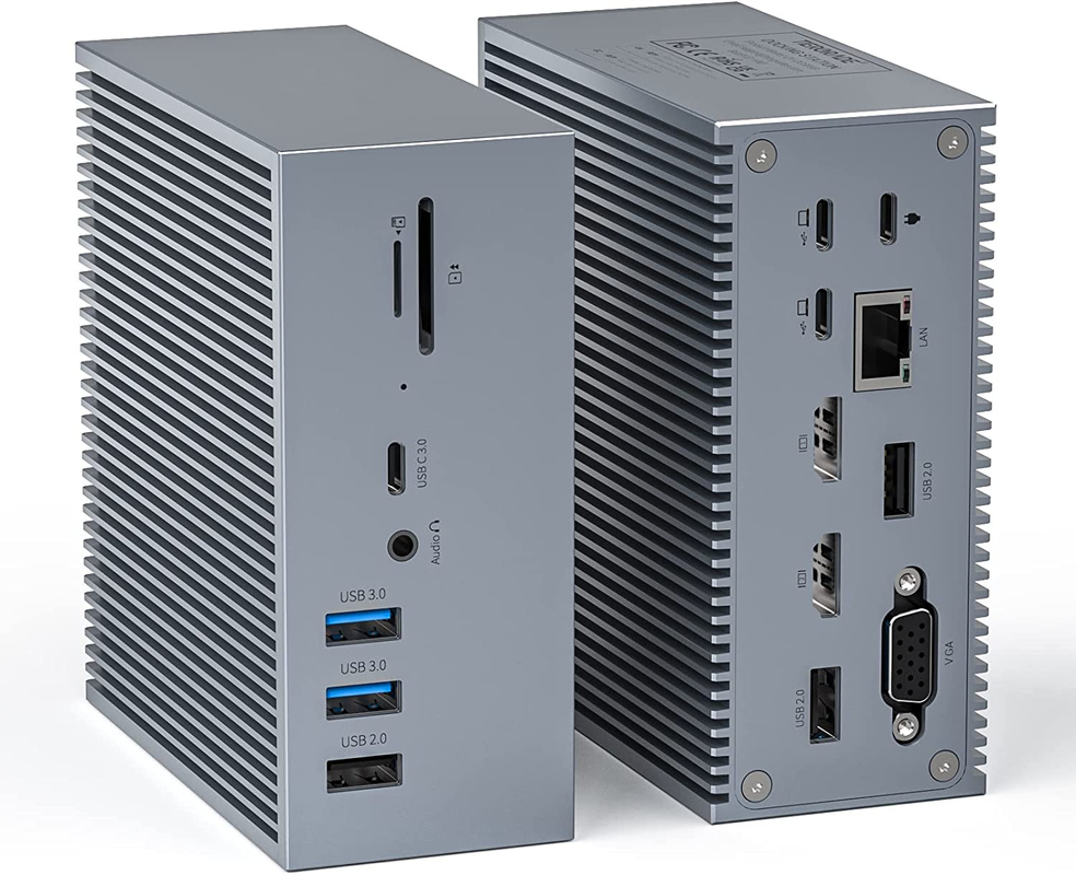 16in2 USB C 듀얼 모니터 썬더볼트 3 도크 HDMI 노트북 허브용 USB 어댑터