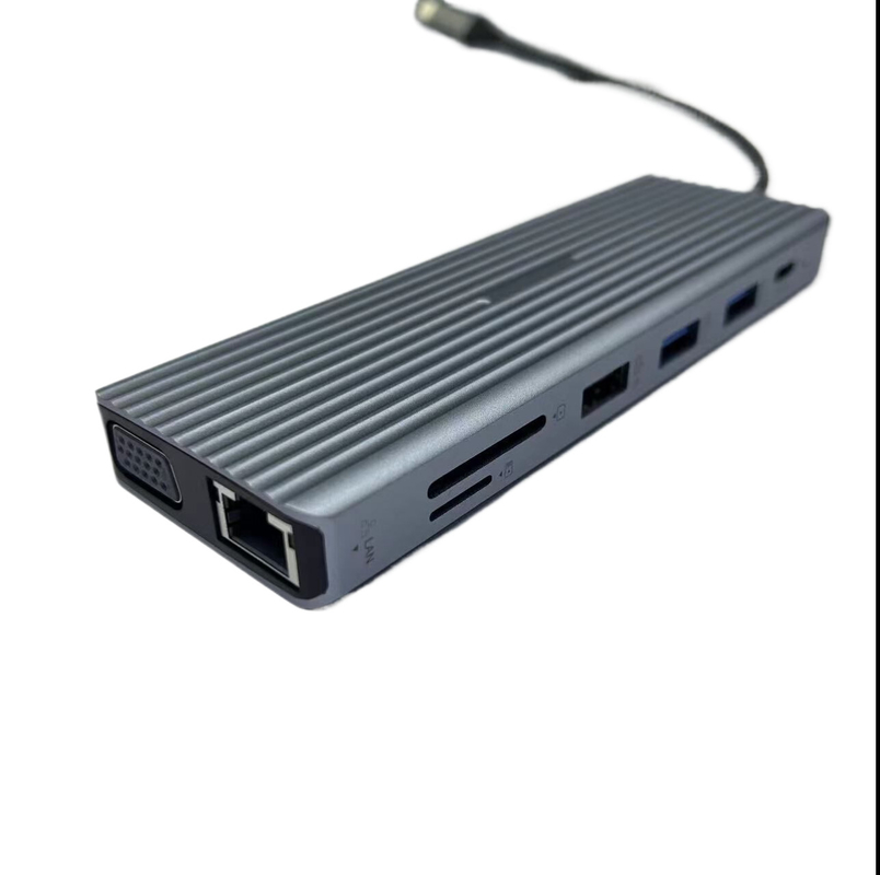 13인1 USB C 허브 도킹 스테이션 듀얼 디스플레이 오디오와 함께 트리플 디스플레이