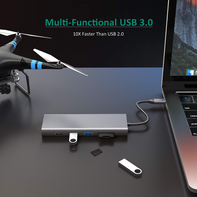 14 In 1 USB C 허브 도킹 타입 C 허브 USB 타입 C Hdmi 2 트리플 디스플레이 도킹 스테이션 VGA 4K