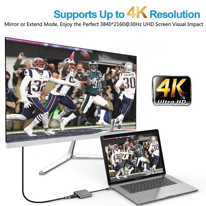 3인1 USB C 타입 C 다기능 허브 USB-C PD HDMI USB 3.0 어댑터 변환 케이블
