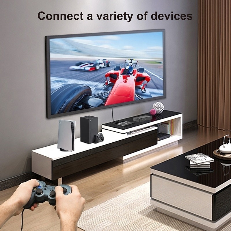 8K HDMI 스위치 3인1 아웃 지원 3 HDMI 입력 8K 60Hz 4K 120Hz 첨단 기술