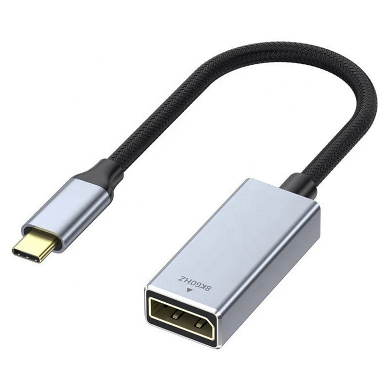 PVC 재킷 남성-여성 USB C 타입 C 8K 60Hz 비디오 오디오에 대한 디스플레이 포트 디스플레이 어댑터 케이블