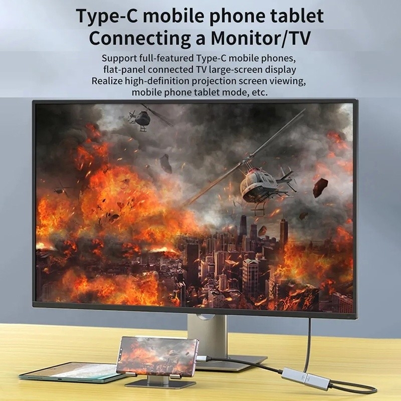 PVC 재킷 남성-여성 USB C 타입 C 8K 60Hz 비디오 오디오에 대한 디스플레이 포트 디스플레이 어댑터 케이블