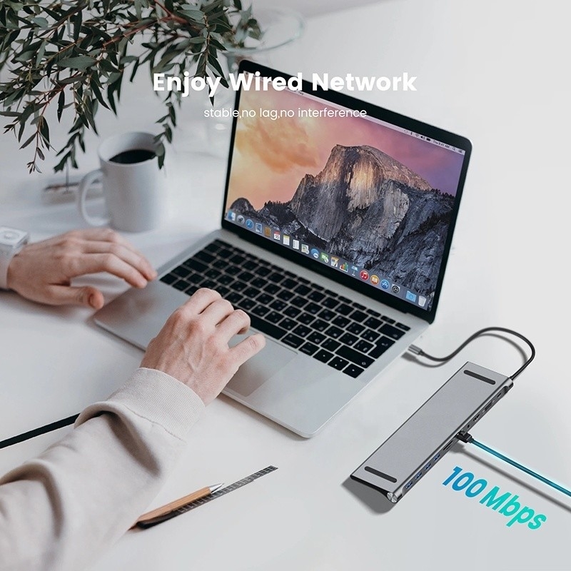 노트북 및 휴대 전화용 11in1 USB 타입 C 다기능 허브 어댑터