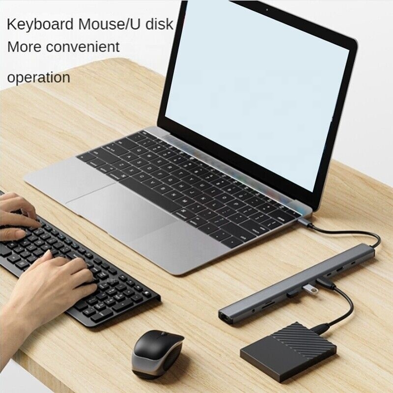 USB 3.1 인터페이스 타입 10인1 타입 C 허브 고속 데이터 전송 및 충전