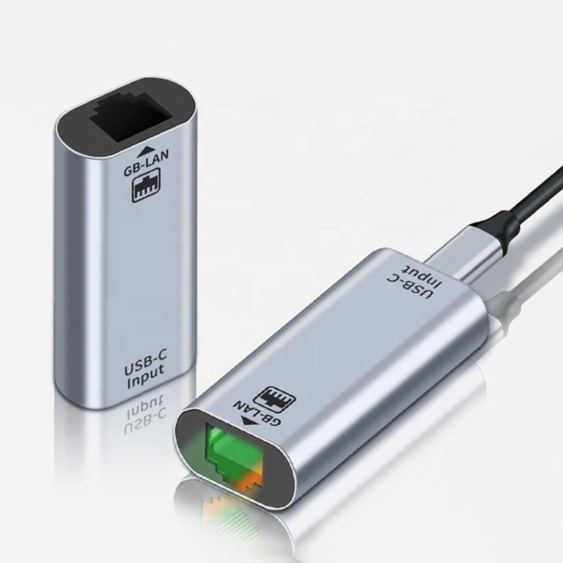 USB C 여성으로 이더넷 포트 어댑터 10/100/1000 Mbps 속도 빠른 네트워크 연결