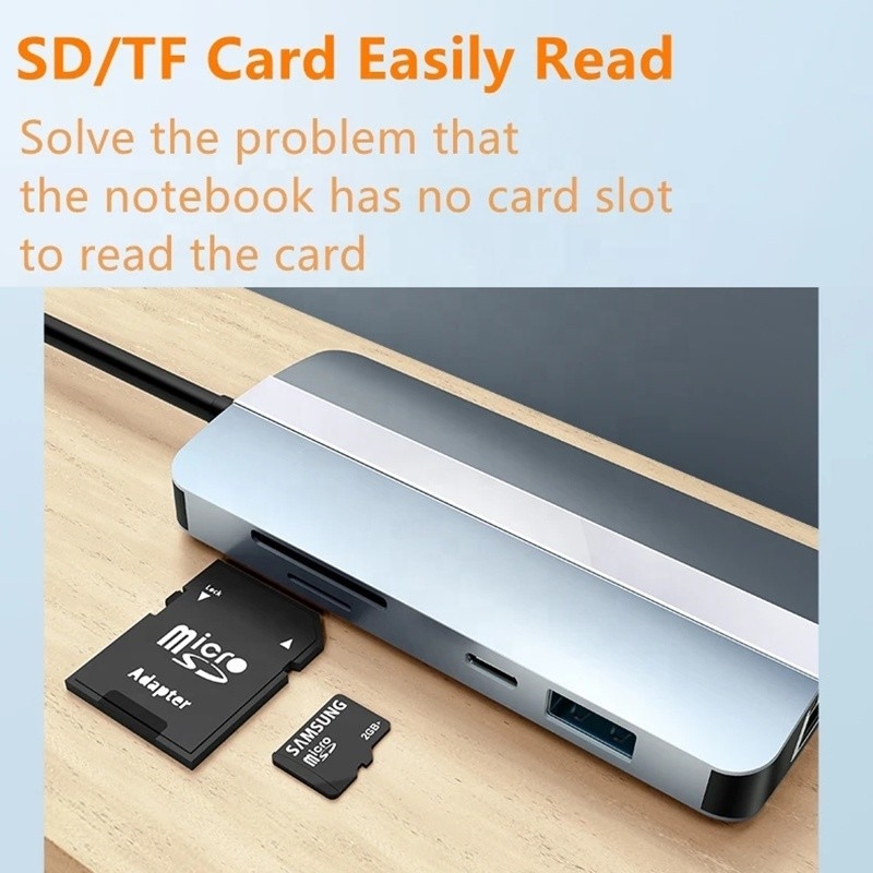맥 노트북 9인 1 타입 C USB-C 허브 HDTV 멀티 포트 도킹 스테이션 어댑터
