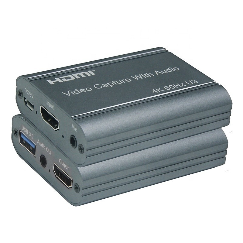 전문적인 4K 60Hz HDMI USB3.0 비디오 캡처 카드와 오디오 출력 및 USB 3.0
