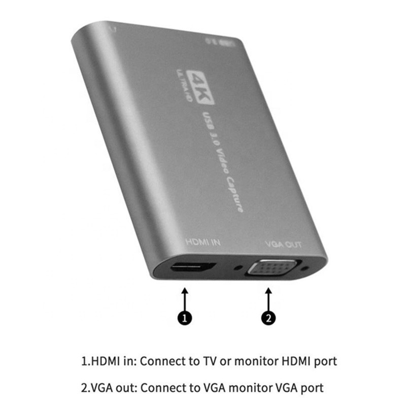USB 3.0 HDMI 비디오 캡처 DVR 카드 박스 마이크와 함께 VGA 루프 아웃 컴퓨터 카메라 엑스박스