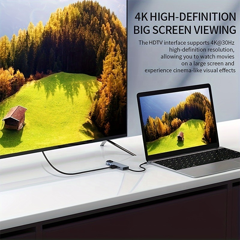 빠른 충전 16인1 USB C 어댑터 휴대 전화 노트북 4K HDMI RJ45 PD
