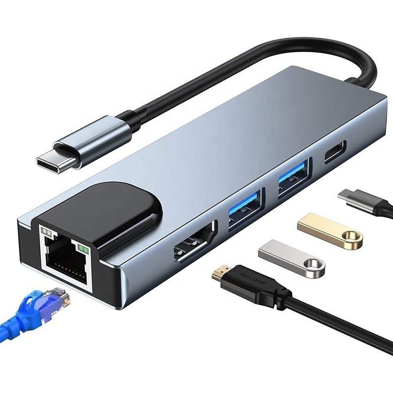 USB C 어댑터 13 in 1 4K HDMI 허브 타입 C에서 HDMI 4K USB 3.0 2.0 PD 충전 변환기
