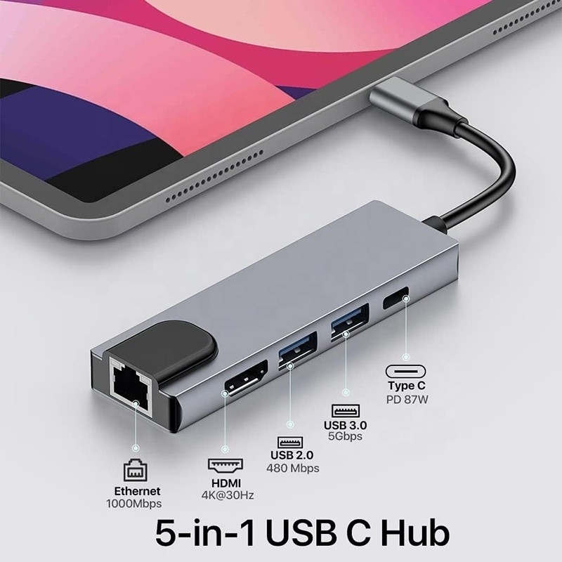 USB C 어댑터 13 in 1 4K HDMI 허브 타입 C에서 HDMI 4K USB 3.0 2.0 PD 충전 변환기