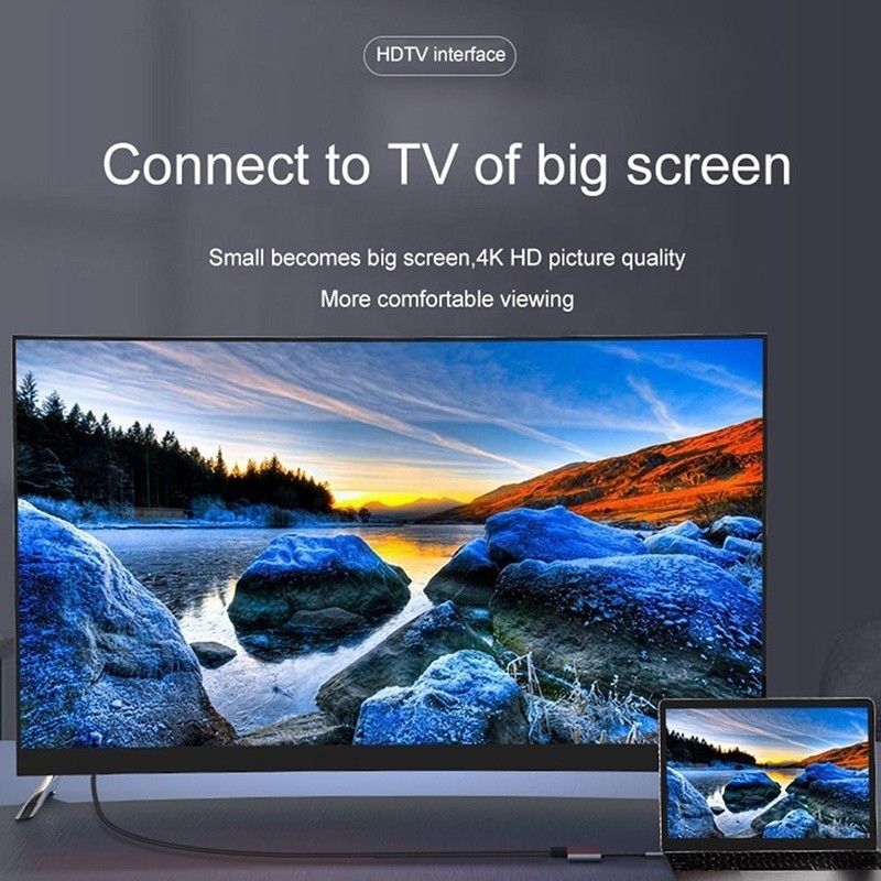 충전 데이터 전송 및 비디오 출력용 4in1 USB C에서 듀얼 4K HDMI MST 어댑터