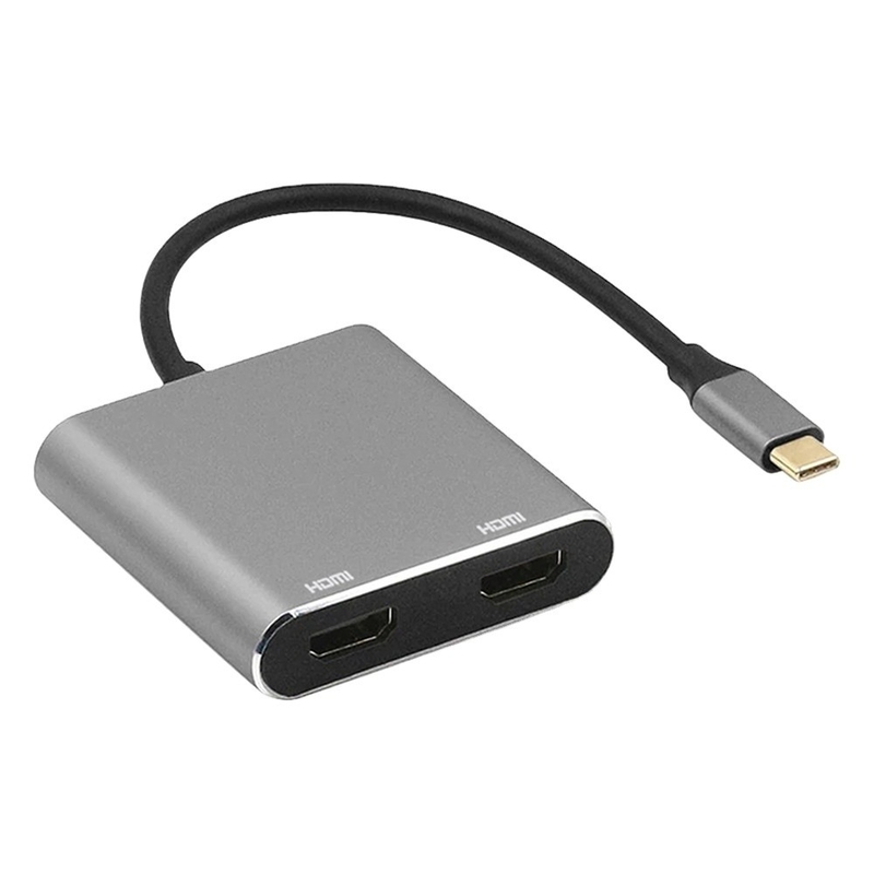 4인1 도킹 스테이션, 2개의 듀얼 4K HDMI 포트 및 USB-C 타입-C에서 듀얼 HDMI 어댑터